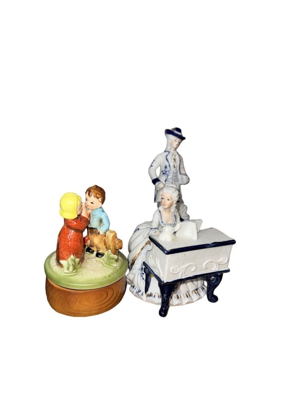 Vintage wind up musical Man woman piano boy girl baby 5 pieces 4 musical - Picture 9 of 16